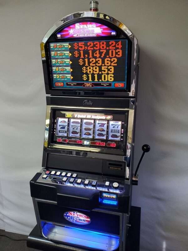 BALLY QUICK HIT JACKPOT WHITE FIRE S9000 SLOT MACHINE WITH TOP BONUS MONITOR